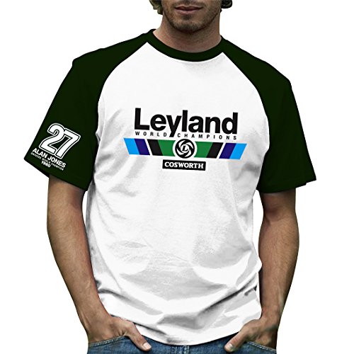 Retro Formula 1 - Camiseta - para hombre, Blanco Y Verde, Large