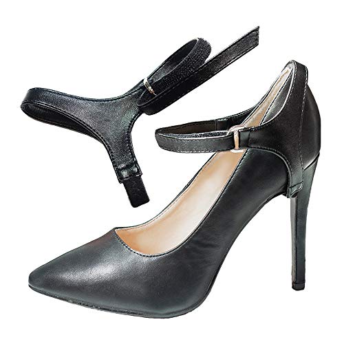 Reutilizable Correas ShooStraps Desmontables Cinturones Zapato Poseedor para Zapatos, Tacones Altos & Zapatos Planos (Clásico Negro)