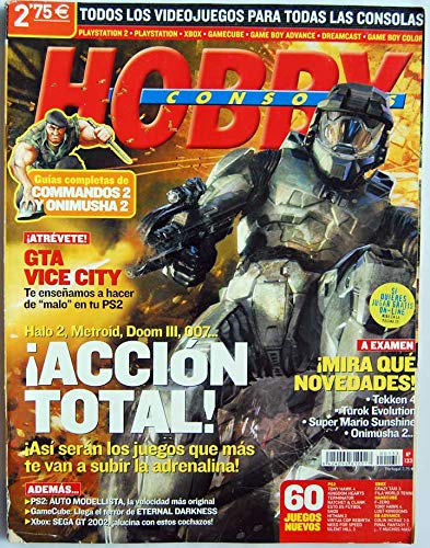 Revista Hobby Consolas Nº 133. Halo 2, Metroid, Doom III, 007...