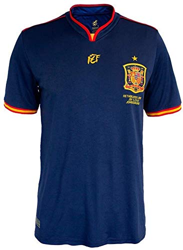 RFEF Regular Fit Camiseta oficial conmemorativa final Mundial Sudáfrica 2010, Navy, S