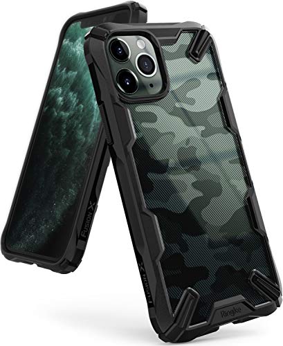 Ringke Fusion-X DDP Diseñado para Funda Apple iPhone 11 Pro MAX, Transparente al Dorso Carcasa iPhone 11 Pro MAX 6.5" TPU + PC Funda para iPhone 11 Pro MAX 2019 - Camo Black