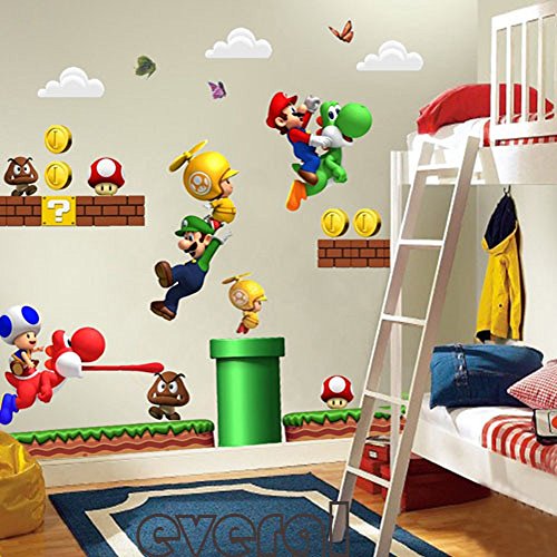 Room Décor For Kids - Pegatinas de Pared, diseño de Super Mario