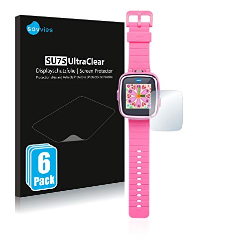 savvies Protector Pantalla Compatible con Vtech Kidizoom Smart Watch DX (6 Unidades) Pelicula Ultra Transparente