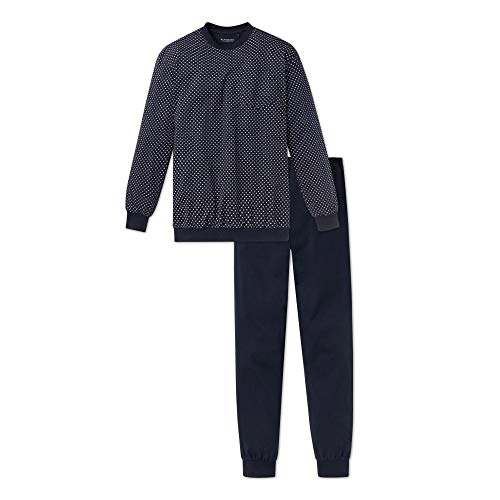 Schiesser Schlafanzug Lang Zweiteiliger' Conjuntos de Pijama, Azul (Dunkel Blau 803), XXX-Large (Tamaño del Fabricante: 058) para Hombre