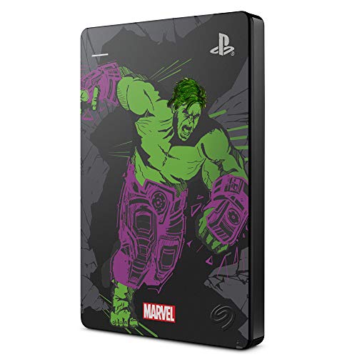 Seagate Game Drive para PS4 2 TB, Disco Duro portátil Externo HDD: USB 3.0, Avengers Special Edition – Hulk, diseñada para PS4 (STGD2000204)