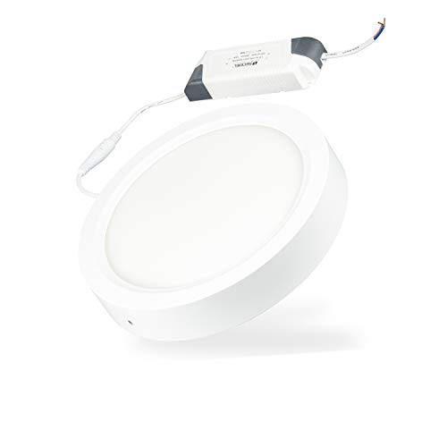 SECEIEL ® Plafón LED 18W 1450Lm 4200K Downlight LED redondo (disponible en varios colores), aluminio, 18W,luz neutra [Clase de eficiencia energética A+]