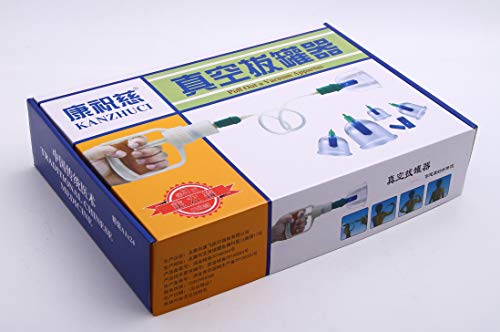 Set de Ahuecamiento Chino 24 PCs Kang Zhuci - Terapia Curativa Profesional. Tazas de Alivio del Dolor y Cuidado de la Salud. Kit de Ventosas de Aspiración y Succión. Masaje Dolor de Espalda