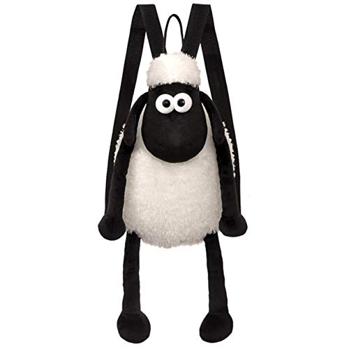 Shaun the Sheep Mochila, 61175, blanco y negro, 30,48 cm, apto para adultos y niños, felpa