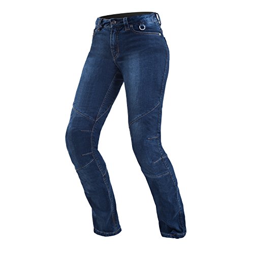 Shima Sansa Jeans, Denim Modern con Protector Classic Duralid Pantalones de Moto para Mujer (24, Azul)