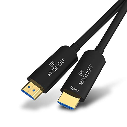 SIKAI HDMI Cable Fibra Optica 2.1 Compatible con Samsung 8K TV 48gbps de Alta Velocidad 4K/60Hz 8K/120Hz 3D ARC HDCP 2.2 para HDTV,Xbox 360,PS4,DVD,BLU-Ray Player,etc (2M)