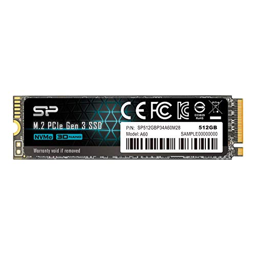 Silicon Power PCIe M.2 NVMe SSD 512GB Gen3x4 R/W up to 2, 200/1, 600MB/s Internal SSD