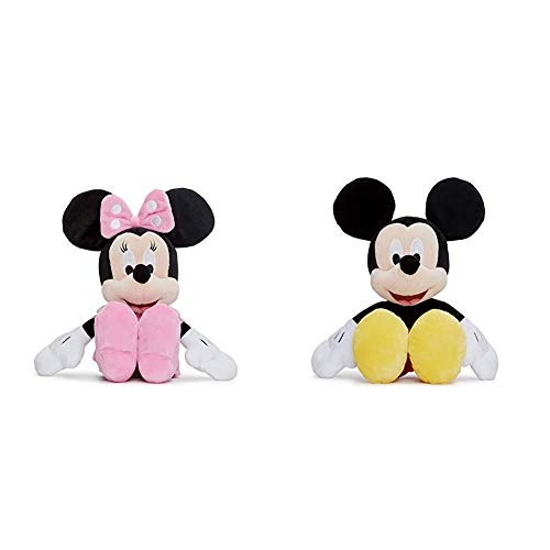 Simba- Disney Minnie Peluche, Multicolor, 25cm (6315874843) + Peluche Mickey Disney 25cm (6315874842)