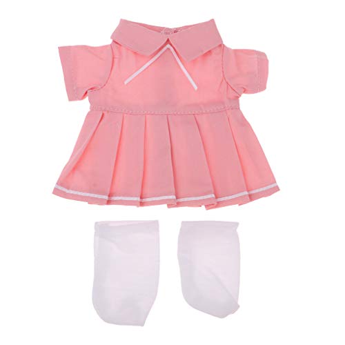 SM SunniMix Conjunto De Calcetines De Vestir Plisados ​​de Estilo Escolar para Muñeca Mellchan Baby 9-11 "Reborn Girl Doll - Rosado