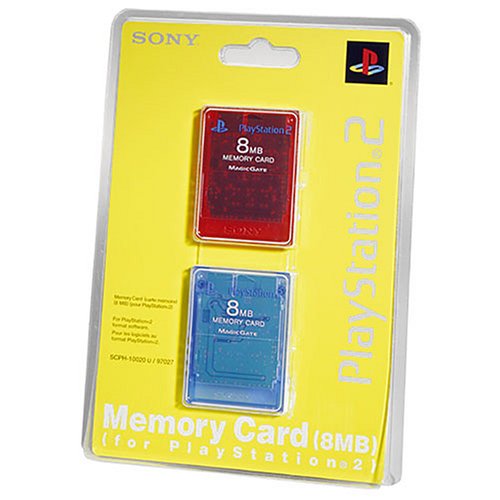 Sony Red/Blue 8 MB Memory Card 2-Pack (PS2) [Importación Inglesa]