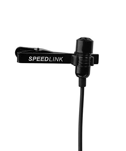 Speedlink SL-8691-SBK-01 - Micrófono (cierre de clip), color negro