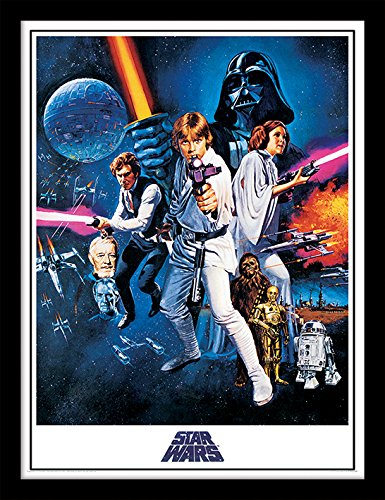 Star Wars 30 x 40 cm "Una nueva esperanza una hoja" impresión enmarcada