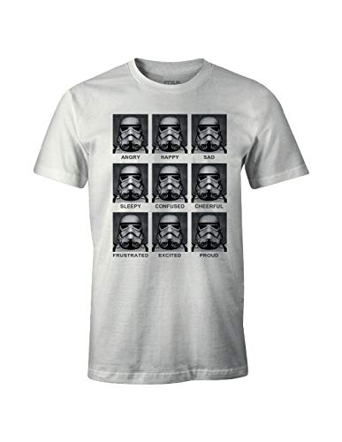 Star Wars Trooper Emotions - Camiseta para Hombre, Color Blanc, Talla M/M