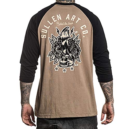 Sullen Men's Liberty Raglan Long Sleeve T Shirt Lead Gray/Black 2XL