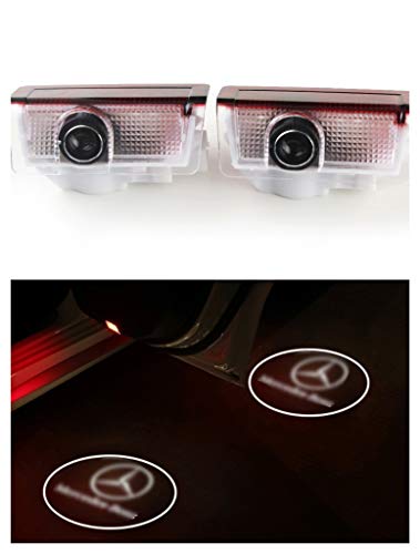 SYmbiosis 2 luces LED de bienvenida HD para puerta de coche, proyector de sombra para ceremonia fantasma con sentido de bienvenida, adecuada para Mercedes Benz