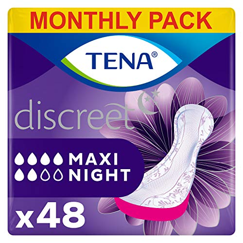 Tena Discreet Maxi Night, Compresas Incontinencia - 48 Unidades (8x6) (76096200)