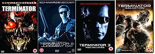 Terminator Quadrilogy Complete (4 Discs) DVD Collection: Terminator 1 / Terminator 2: Judgement Day / Terminator 3: Rise of the Machines / Terminator 4: Salvation Extras by Arnold Schwarzenegger