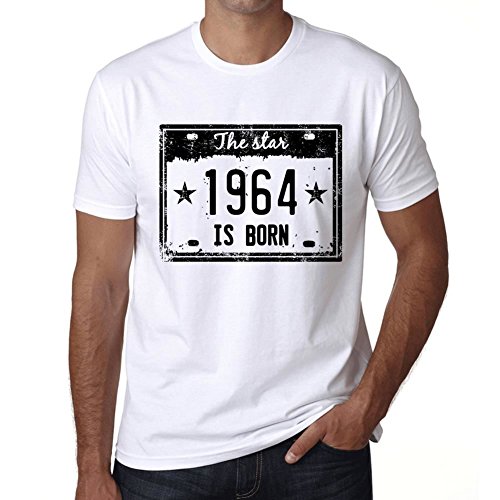 The Star 1964 Cumpleaños de 57 años is Born Hombre Camiseta Blanco Regalo De Cumpleaños