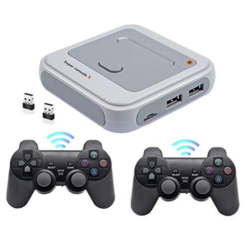 Tianbi Consola de juegos R8 Wireless Retro Retro Plug & Play, Consola de Juegos Clásica Mini Retro, Consola de Juegos Integrada 30000/40000 con 2 Controladores, Equipo de juegos Family Party