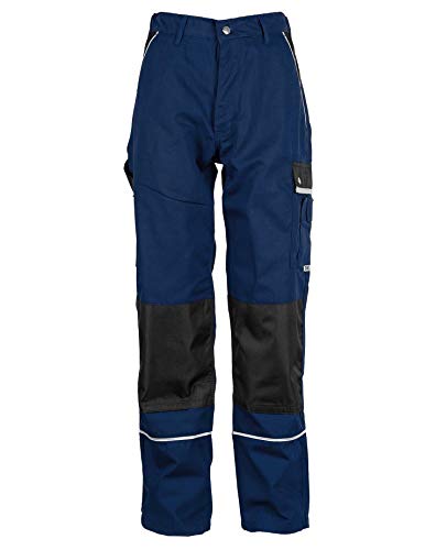 TMG® - Pantalones de trabajo para hombre con bolsillos en las rodillas azul marino 58
