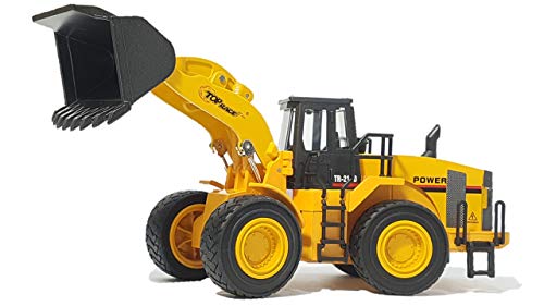 Top Race Calidad Modelos de fundición a presión Vehículos de construcción de metales pesados Tractor de juguete, escala 1:40, cargador frontal, TR-213D