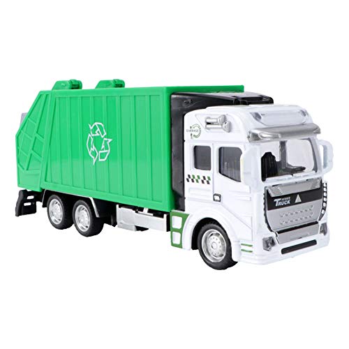 TOYANDONA 1 Unidad de Camión de Reciclaje de Coche con Fricción Respetuoso con El Medio Ambiente Juguete Educativo Seguro Camión de Basura Coches de Tracción para Niños Pequeños