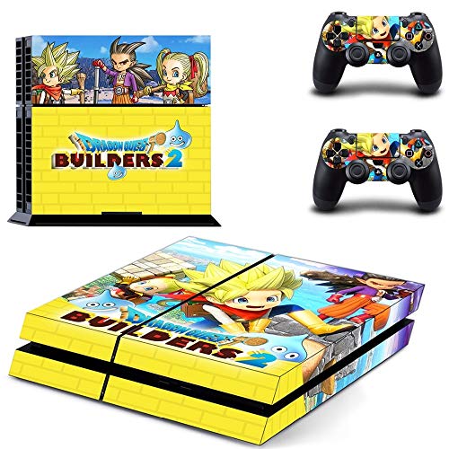 TSWEET Game Dragon Quest Builders 2 Ps4 Skin Sticker Decal For Playstation 4 Console and 2 Controller Skin Ps4 Sticker Vinyl