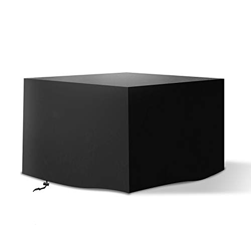 Tvird Funda para Muebles de Jardín,Copertura Impermeable para Mesas Rectangular,Cubierta de Exterior Funda Protectora Muebles Mesas Sillas Sofás Exterior 420D Oxford 125x125x74cm Negro.