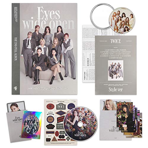 TWICE 2nd Album - EYES WIDE OPEN [ STYLE ver. ] CD + Photobook + Message Card + Lyric Poster + Sticker + Photocards + THE MOST CARD + PHOTOCARD SET + OFFICIAL POSTER + FREE GIFT