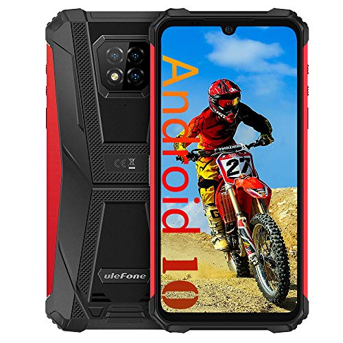 Ulefone Armor 8 (2020) Móviles Libre Antigolpes Android 10 - Helio P60 Octa-Core 4GB + 64GB, 6.1" HD + Gorilla Glass Teléfono Móvil Resistente 4G, Batería 5580mAh, Cámara 16MP NFC GPS Rojo