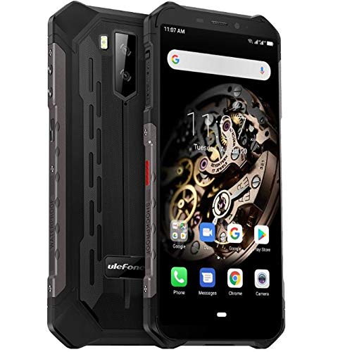 Ulefone Armor X-5 4G Móvil Antigolpes, MTK6763 Octa-Core 3GB RAM 32GB ROM, Android 9.0 5.5 ”IP68 Impermeable Moviles Todoterreno, Dual SIM, 5000mAh Batería, Desbloqueo Facial NFC Negro
