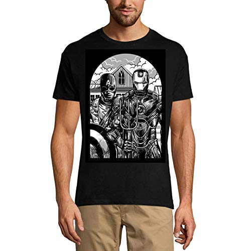 Ultrabasic - Camiseta gráfica para hombre, diseño de guerra civil americana, camiseta de personajes - negro - Medium