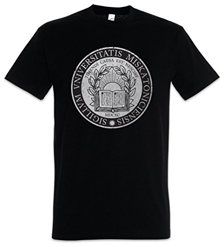 Urban Backwoods Miskatonic University III Vintage Camiseta De Hombre T-Shirt Negro Talla S