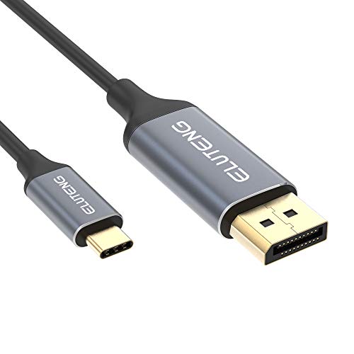USB C to Displayport Cable 4K 60Hz, ELUTENG 3FT Thunderbolt 3 to Displayport Cable Gold-Plated USB Type C-DP Compatible with MacBook Pro, Laptop, Projector, TV, PC and More