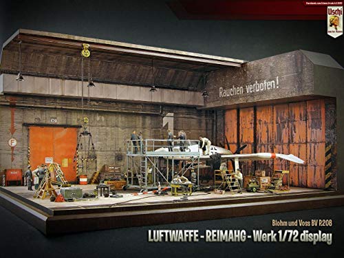 Uschi van der Rosten 5001 - REIMAHG Werk"Lachs" The whole kit - diorama escala 1:72 taller fábrica o hangar de aviones luftwaffe aleman
