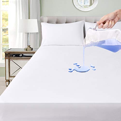 Utopia Bedding Funda de colchón Impermeable con Cremallera - Protección contra líquidos, Insectos y ácaros del Polvo (90 x 190 x 30 cm)