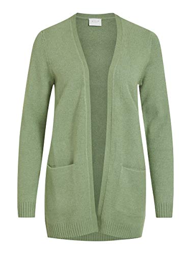 Vila VIRIL L/S Open Knit Cardigan-Noos Suéter, Loden Frost, Detalle: Melange, XL para Mujer