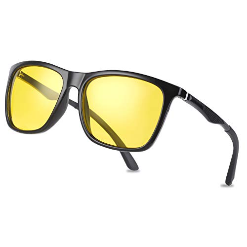 Vimbloom Gafas de Sol de Conducción Polarizada Lente Amarilla Gafas de HD Visión Polarizadas Conduccion Nocturna para Hombre Mujer VI573