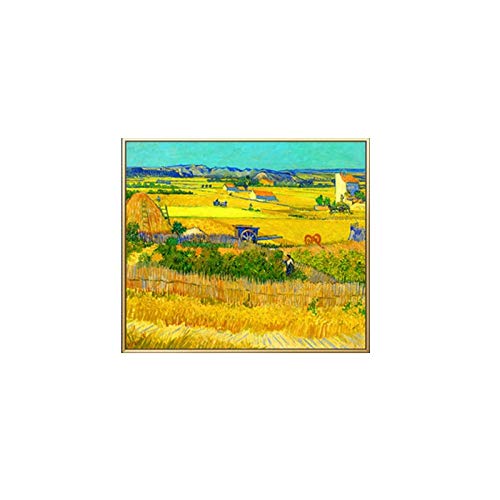 Vincent Van Gogh famoso abstracto pintura al óleo otoño cosecha arte pared cuadros for sala lienzo pintura carteles e impresión Póster (Color : Harvest, Size (Inch) : 50x40(No frame))