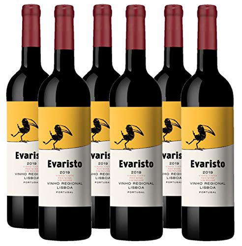 Vino Tinto Evaristo (Vinho Regional Lisboa) - 6 botellas de 750 ml - Total: 4500 ml