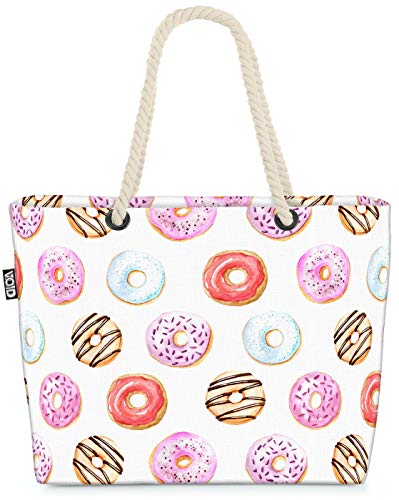 VOID Donuts Dulces Bolsa de Playa 58x38x16cm 23L Shopper Bolsa de Viaje Compras Beach Bag Bolso