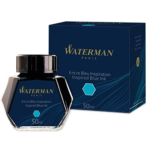 Waterman - Tinta para pluma estilográfica, azul inspiración, frasco de 50 ml