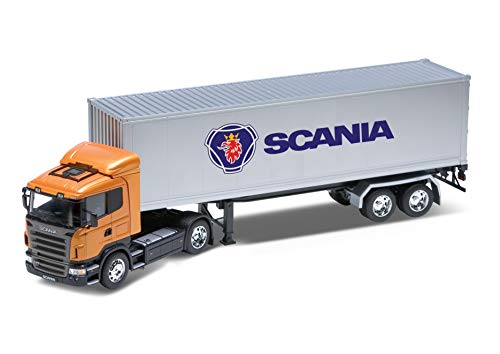Welly Scania R470 - Camión Coleccionable de Juguete (Escala 1/32°, 810701), Color Naranja