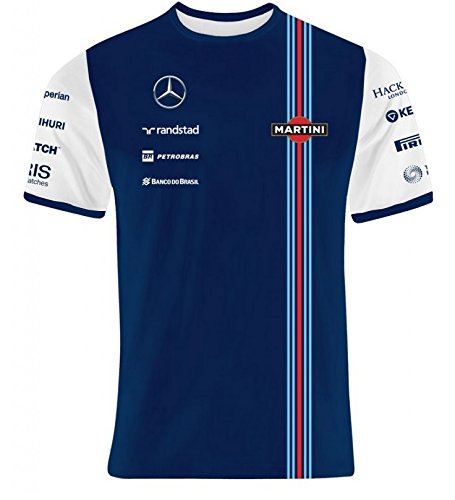 Williams Martini Racing Team Replica Kids – Camiseta, Hackett London, fórmula 1, F1, Azul, Valtteri Bottas, Felipe Massa) Azul azul Talla:152