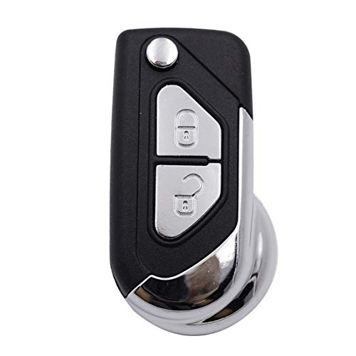 WOLDce Control Remoto Flip Car Key Case Cover Uncut Hu83 Key Shell 2 Botones, para Peugeot Citroen DS3