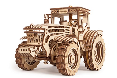 Wood Trick 3D Wooden Puzzle Tractor Mechanical Models, Assembly Constructor, Brain Teaser, Best DIY Toy, IQ Game for Teens and Adults